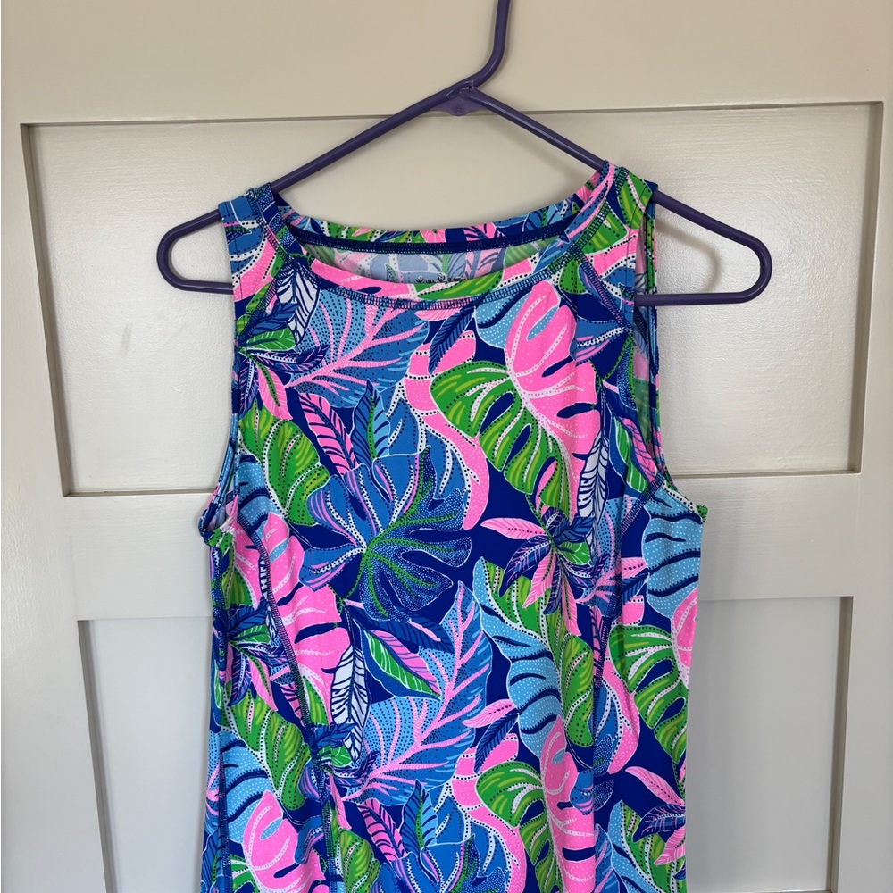 Lilly Pulitzer Tropical Leaf Print Women’s Activewear Sleeveless Top